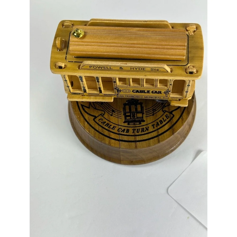 Vintage San Francisco Cable Car Wooden Souvenir Powell‎ & Hyde St. B-8